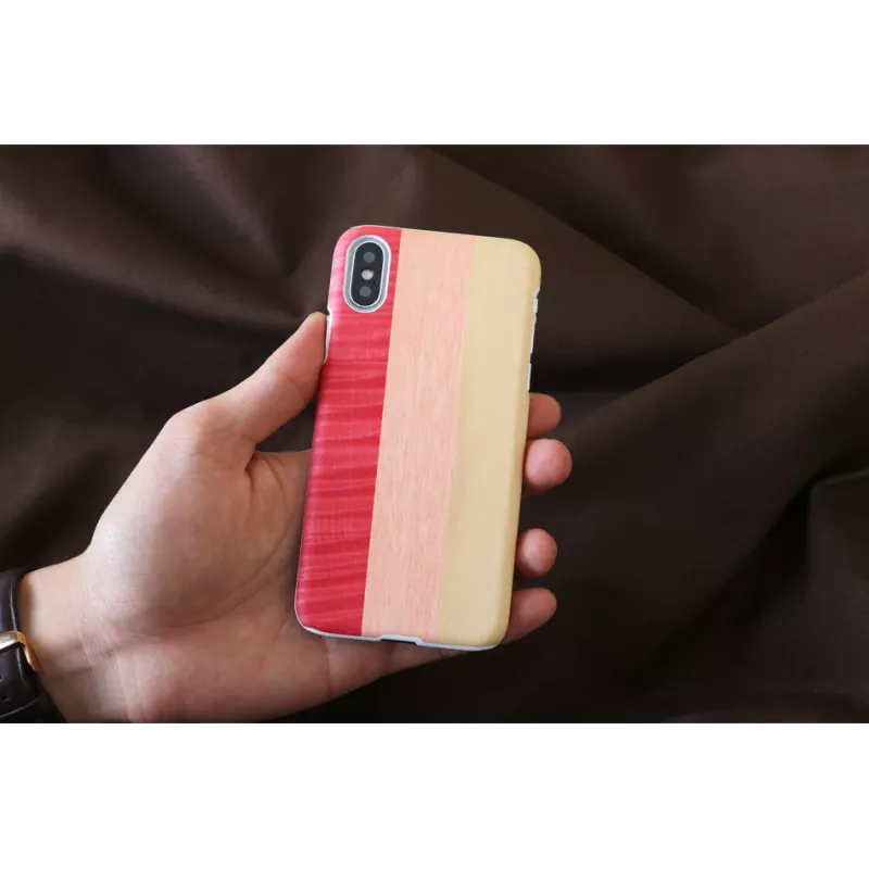 Custodia per smartphone man and wood per iPhone X/XS — pink pie white