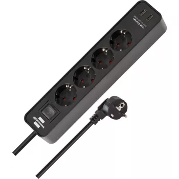 Prolunga elettrica Brennenstuhl 1153240106 1,5 m 4 prese AC per interni nero