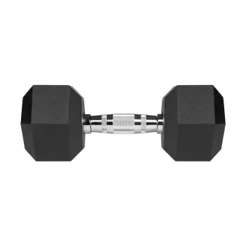 Manubri in ghisa gommata HEX 2x10 kg REBEL ACTIVE