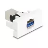 Modulo Keystone DELOCK 90910 – connettore USB-A piatto, bianco, 45×22,5×42,6 mm