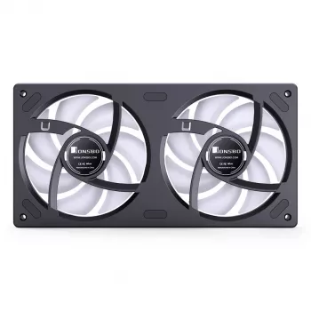 Jonsbo ZB-240BR ventole per case 120mm Reverse Blade ARGB PWM confezione da 2 - nero