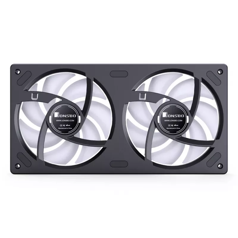 Jonsbo ZB-240BR ventole per case 120mm Reverse Blade ARGB PWM confezione da 2 - nero