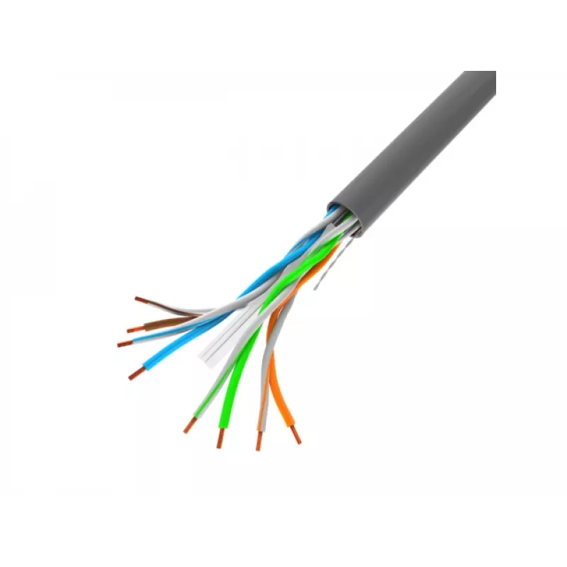 Lanberg LCU6-10CC-0305-S cavo di rete Cat6 U/UTP, 305 m, rigido, CCA, 1 Gb/s, grigio