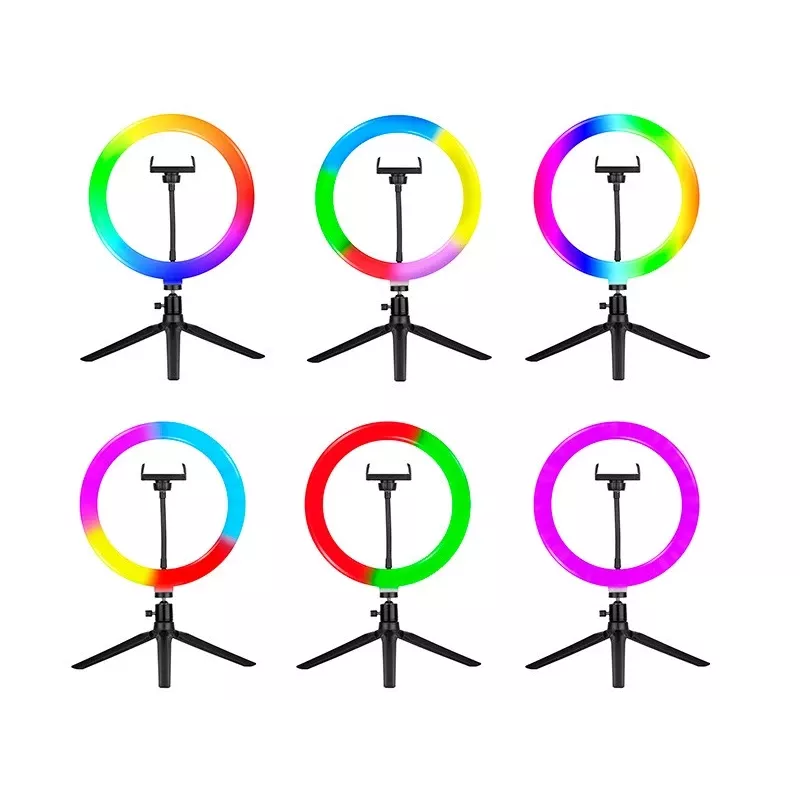 Ring light RGB 26 cm con stativo