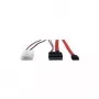 Inter-Tech - Cavo SATA - Slimline SATA a SATA, alimentazione interna, 2 pin - 60 cm - rosso (88885302)
