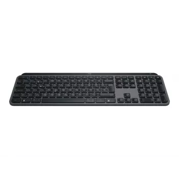 Tastiera full-size senza fili Logitech Master MX Keys S — graphite, Bluetooth e 2,4 GHz (nano), USB-C ricaricabile, retroilluminata, QWERTY US International