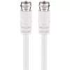 Wentronic Goobay cavo di collegamento SAT, bianco, 1,5 m - connettore maschio F connettore maschio F (11721)