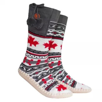 Stivaletti tipo slipper Glovii GQ4M unisex — invernali, tomaia in poliestere, suola esterna sintetica, fibra di carbonio, taglia unica, multicolore (grigio/rosso/bianco)
