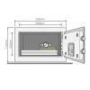 Cassaforte Yale YSV/170/DB2/P 3,8 l acciaio rosa