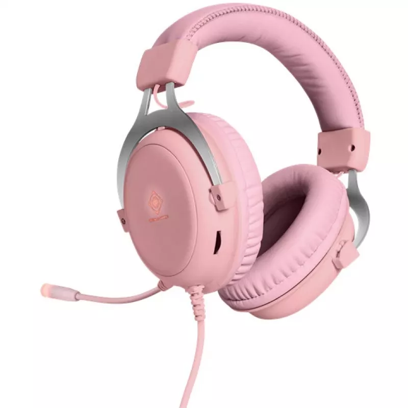 Deltaco GAM-030-P cuffie e headset con filo headband gaming USB Type-A rosa (GAM-030-P)