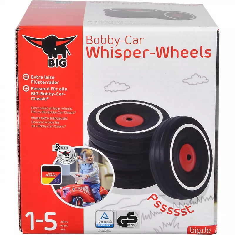Macchinina Simba-Dickie BIG Bobby-Car Whisper Wheels, set di ruote silenziose