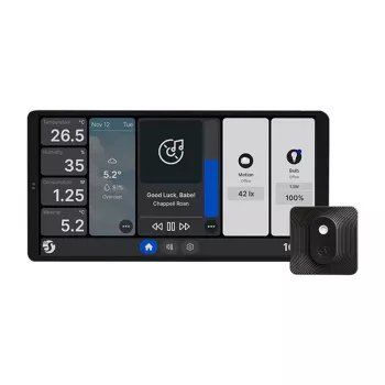 Wall Display Shelly Wall Display X2 WiFi/BLU nero con H&T – pannello di controllo duale