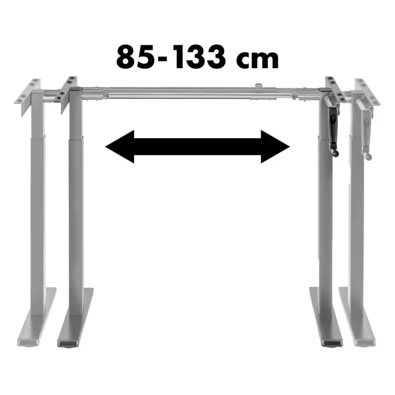 Scrivania regolabile in altezza manualmente MACLEAN MC-790NG — carico max 60 kg, altezza max 120 cm