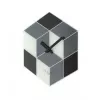 NeXtime orologio 8171 Cubic, 43,5x37 cm, da parete, nero/bianco/grigio