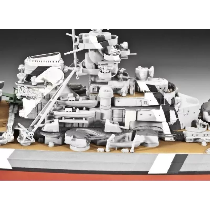 Kit di montaggio modello nave da guerra Revell Bismarck 1:700