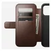 Custodia per cellulare Nomad Modern Leather Folio Cover per iPhone 17 Pro Max — marrone, pelle, schermo da 6,3