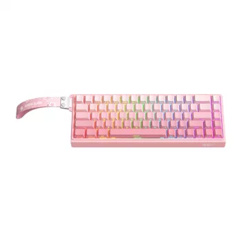 Tastiera da gaming con filo Onikuma G69 — rosa, connessione USB, layout full-size