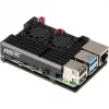 JOY-IT RPI CASE ALU07F - Case per Raspberry Pi 4, alluminio, ventola, nero (RB-ALUCASEP4+07FAN)