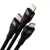 Cavo USB Baseus CASS030101 1,2 m USB-A/USB-C USB-C/Micro-USB-B/Lightning nero
