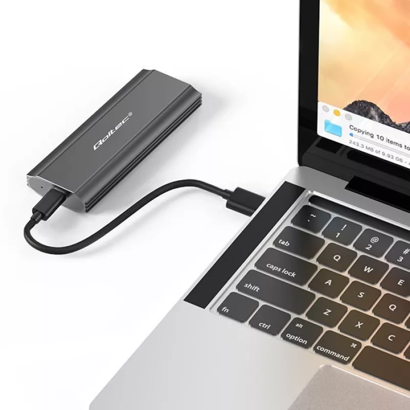 Case | alloggiamento NV2271 per SSD M.2 | SATA | NVMe | USB-C | 2TB