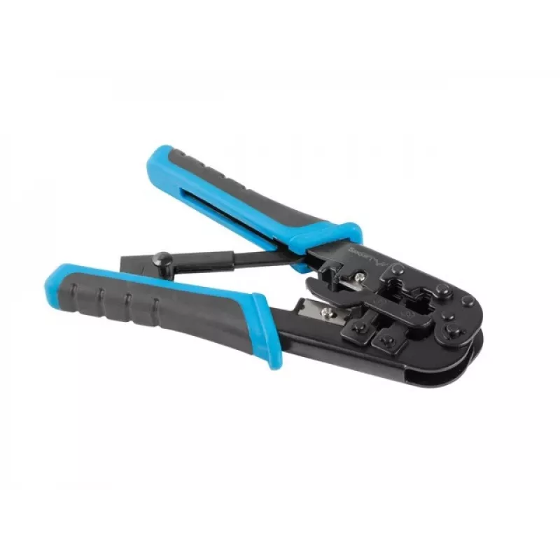 Pinza crimpatrice LANBERG NT-0201 per connettori RJ-45, 180 mm, 315 g, nero/blu