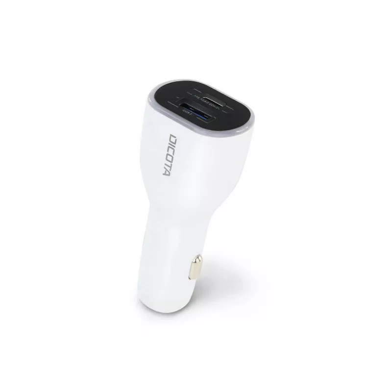 Caricabatterie mobile DICOTA D31932 per laptop, smartphone, tablet bianco presa accendisigari auto