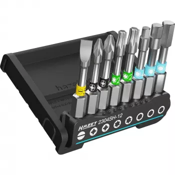 SmartHolder 2304SH-12, set di punte 1/4 nero, 8 pezzi, punte lunghe con zona di torsione