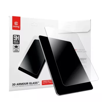 Protezione display vetro temperato Crong per iPad Pro 13 pollici M4 — antigraffio, alta trasparenza
