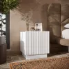 Comodino Cama 2 pz. LIVERTI 45x42x47 cm bianco MDF/truciolare