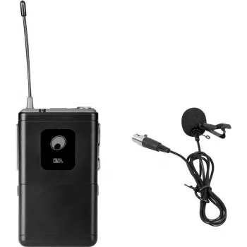 Microfono lavalier Omnitronic UHF-E-Serie 831,1 MHz con trasmettitore