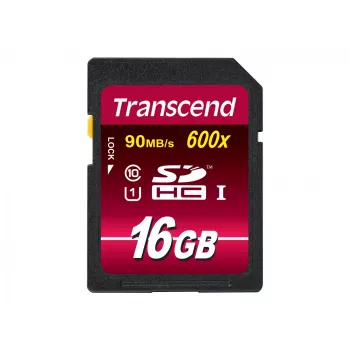 Memoria flash Transcend 16GB SDHC Classe 10 UHS-I 600x TS16GSDHC10U1