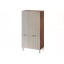 Armadio Cama Meble ALMERA Cama 5 90x52x185 cm, struttura noce, ante cashmere, 6 ripiani