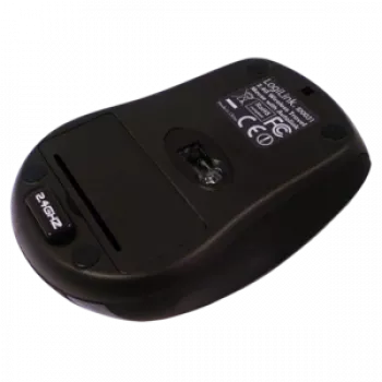 LogiLink Mouse ottico wireless 2,4 GHz Mini - Mouse - ottico - 3 tasti - wireless - 2,4 GHz - ricevitore wireless (USB) - Nero (ID0031)