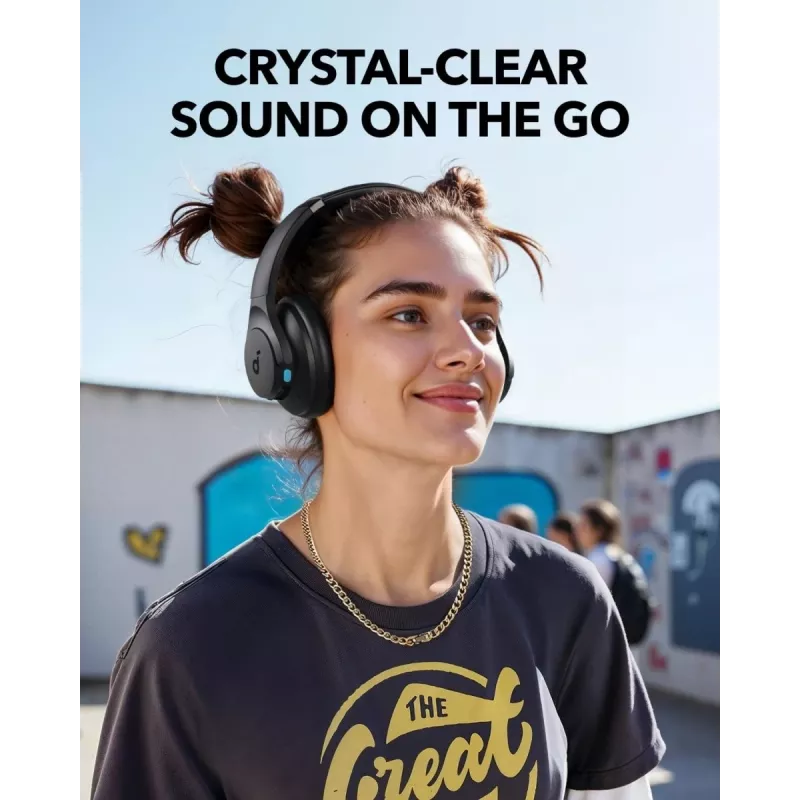 Cuffie over-ear Anker Soundcore Q11i, Bluetooth 5.0, fino a 20 h di batteria, microfono integrato, grigio scuro