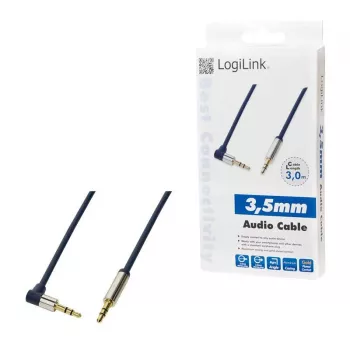 LOGILINK CA11300 LOGILINK - cavo audio 3,5 m/m 90 3 m blu