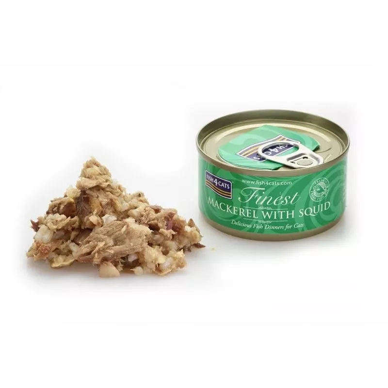 FISH4CATS Sgombro con calamari - cibo umido per gatti - 70g