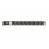 Power Distribution Unit GEMBIRD EG-PDU-014-C14, 8 uscite AC, ingresso C14, cavo 3 m, 1U, 3680 W, 10 A, alluminio, nero