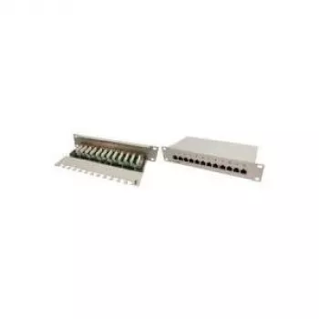 Patch Panel Desktop - patch panel - CAT 6 - STP - RJ-45 X 12 - grigio, RAL 7035 -