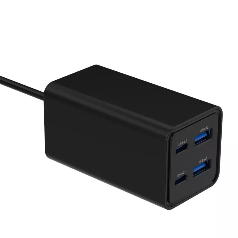 Gembird TA-UC-2A2C-PD65-01-BK caricabatterie per dispositivi mobili laptop, smartphone nero AC ricarica rapida indoor