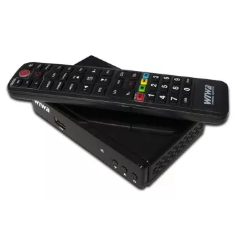 Sintonizzatore set-top WIWA 2_275294 H.265 DVB-T/DVB-T2 HD, 1 tuner, 470–860 MHz, HDMI 1.3, USB 2.0, SCART, nero