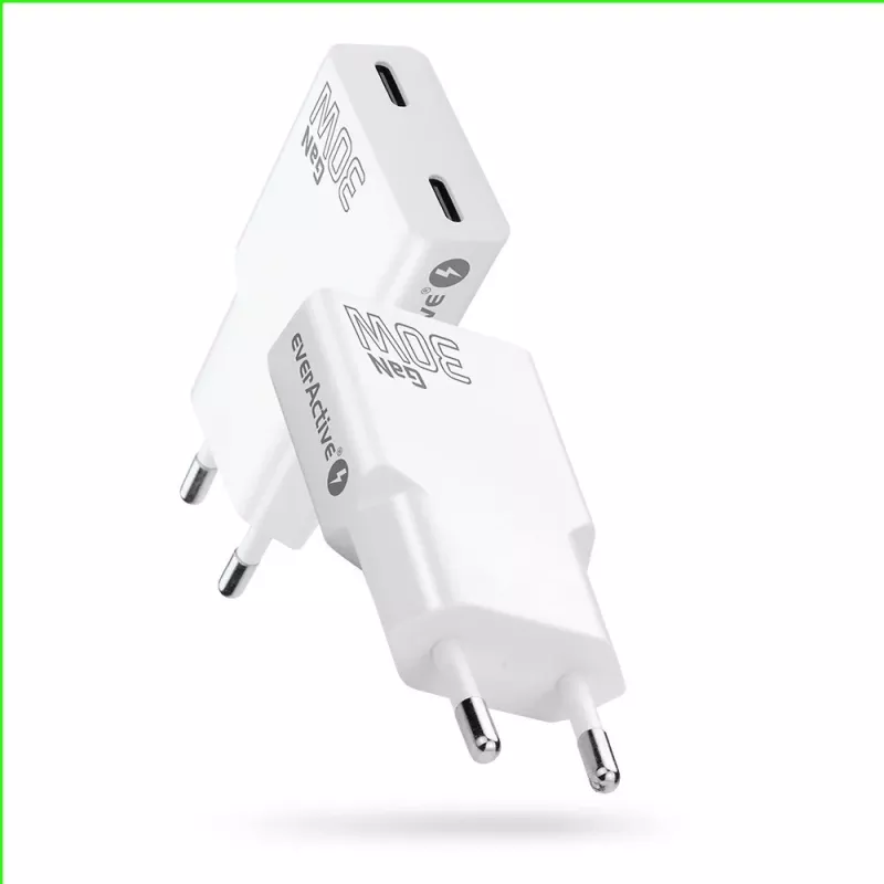 Alimentatore everActive SC-385Q super sottile QC 4 Fast Charging — caricabatterie USB rapido, design compatto