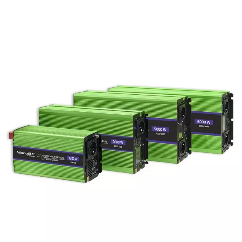 Inverter per auto Qoltec Monolith 1200 W Verde 12 V