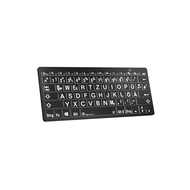 Logickeyboard tastiera universale Bluetooth LKB-LPWB-BTPC-DE QWERTZ tedesco nero