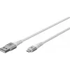 Cavo Lightning a USB-A Goobay in tessuto supersoffice con connettori in metallo, 2 m (74512)