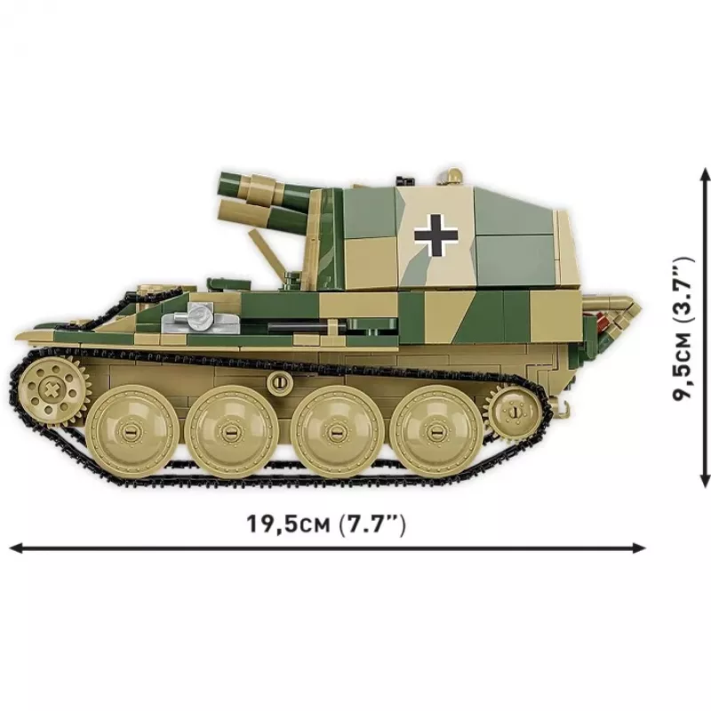 Kit di costruzione Cobi SD.KFZ.138/1 Grille, 720 pezzi, modello da esposizione