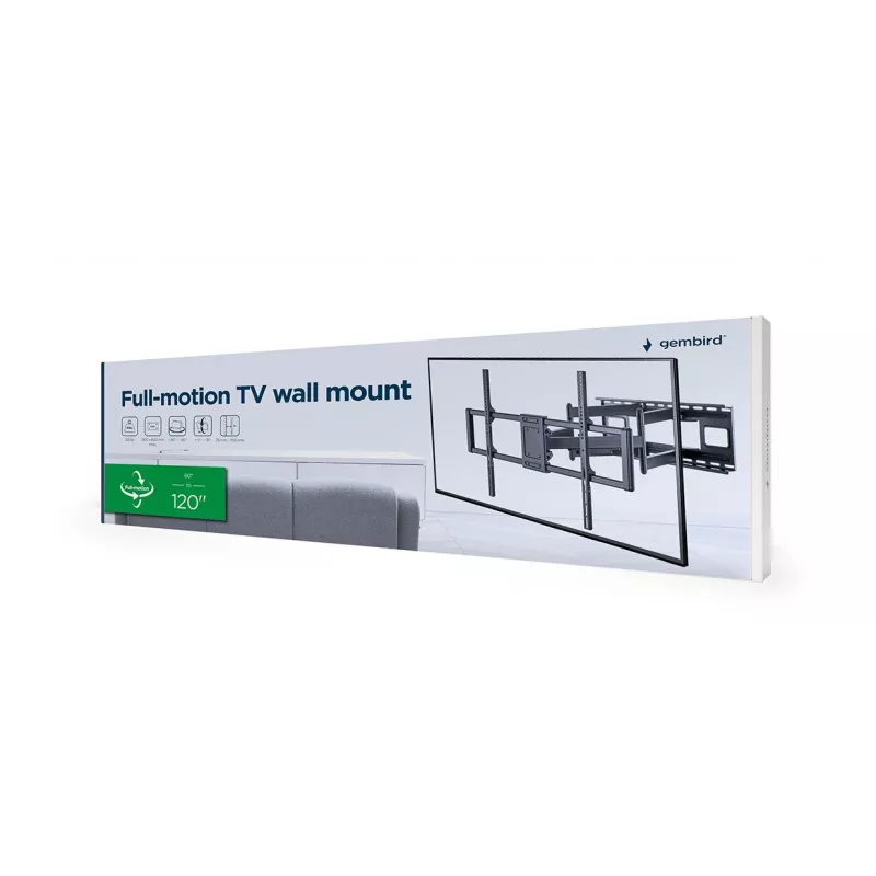 Gembird WM-120 pc(s)-01 supporto/sostegno TV 3,05 m (120) nero