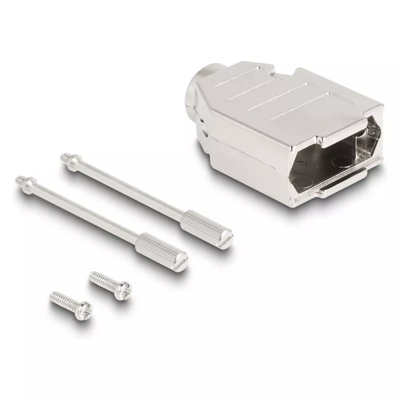 Passacavo DELOCK custodia D-Sub 9 poli (connettore maschio/femmina) argento plastica, 31×46×16 mm