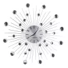 Orologio da parete ESPERANZA EHC002 — meccanico, rotondo, 50 cm di diametro, 25 mm di profondità, cornice in alluminio, copertura in vetro, finitura acciaio inox