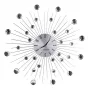 Orologio da parete ESPERANZA EHC002 — meccanico, rotondo, 50 cm di diametro, 25 mm di profondità, cornice in alluminio, copertura in vetro, finitura acciaio inox