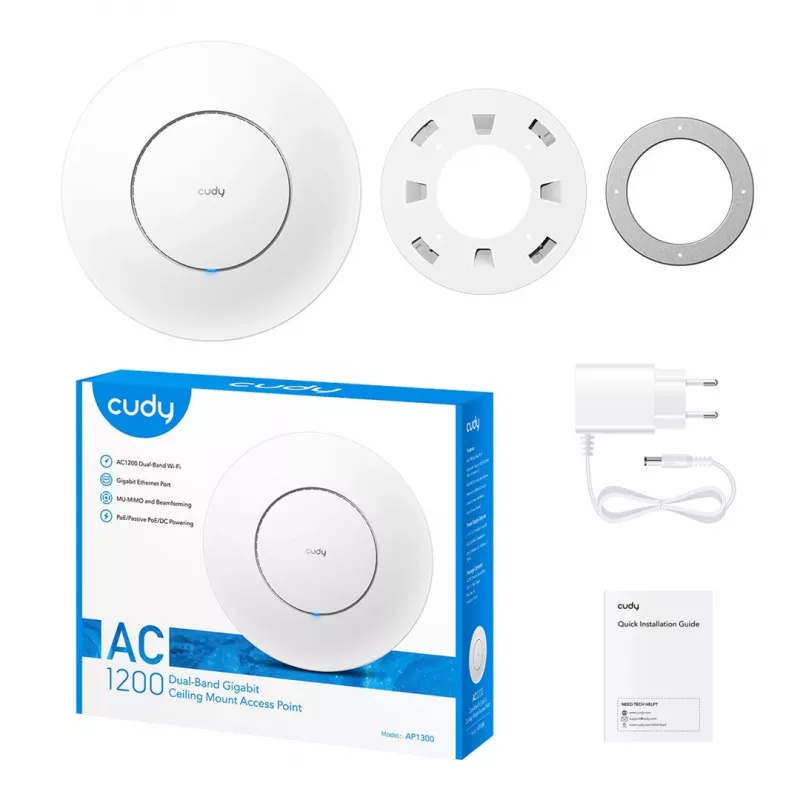 Cudy AP1300 867 Mbit/s bianco Power over Ethernet (PoE)